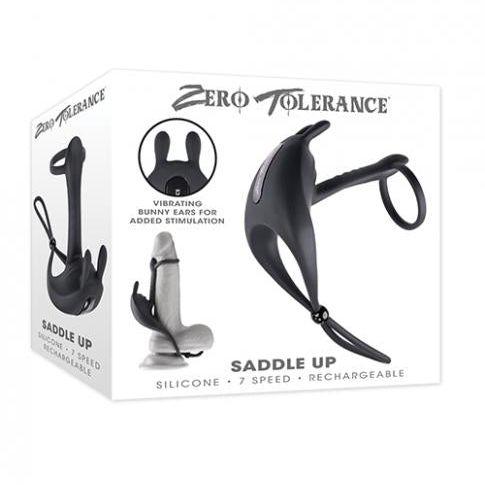 Zero Tolerance Saddle Up Cock &amp; Ball Vibrator - Black Evolved novelties inc.