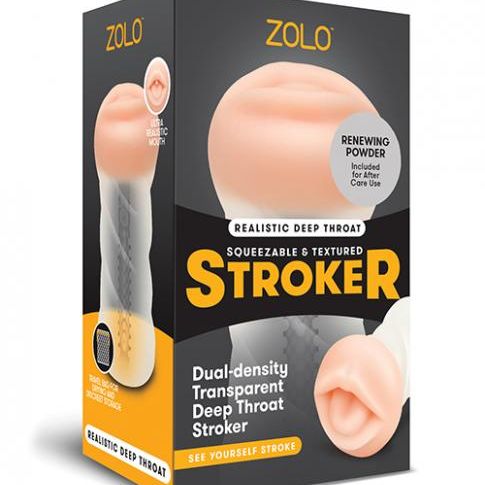 Zolo Realistic Deep Throat Dual Density Transparent Stroker Xgen