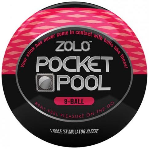 Zolo Pocket Pool 8 Ball Red Male Stimulator Sleeve Adult Brand Concepts