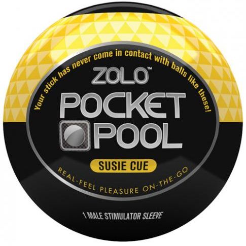 Zolo Pocket Pool Susie Cue Yellow Sleeve Adult Brand Concepts