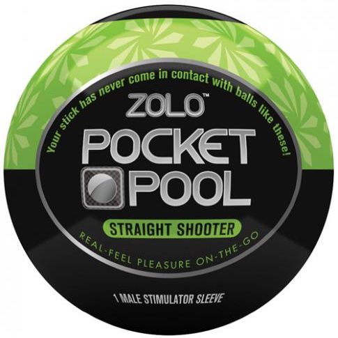 Zolo Pocket Pool Straight Shooter Green Sleeve Adult Brand Concepts