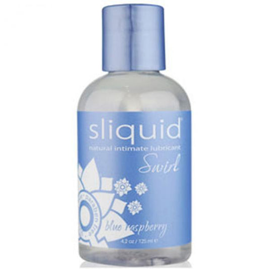 Sliquid Swirl Blue Raspberry Flavored Lubricant 4.2oz Sliquid