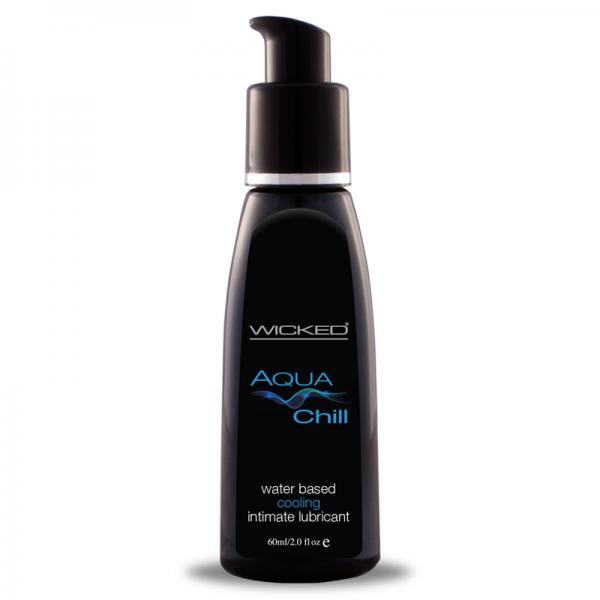 Wicked Aqua Chill Waterbased Cooling Sensatioln Lubricant 2oz. Wicked