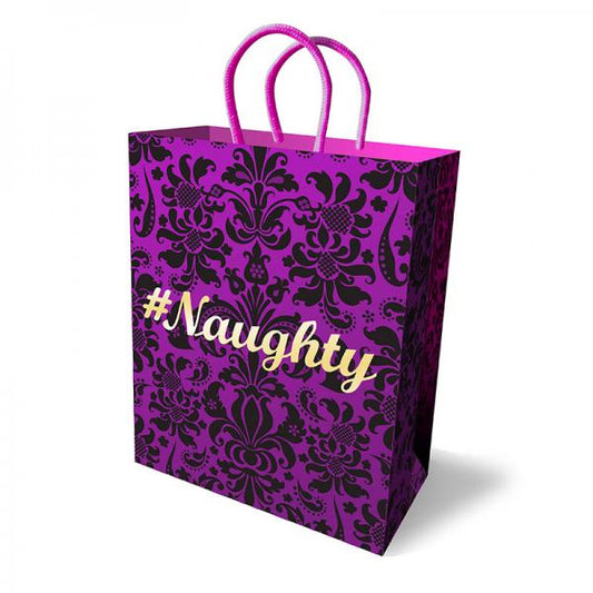 #Naughty Gift Bag Purple 10 inches - Sexxxhive.com