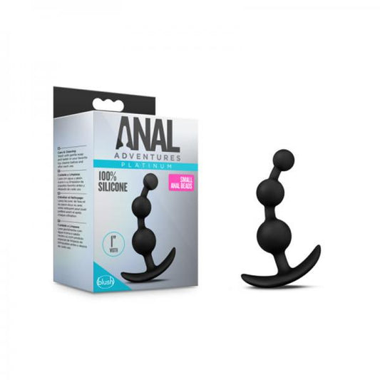 Anal Adventures Platinum Small Anal Beads Black Blush