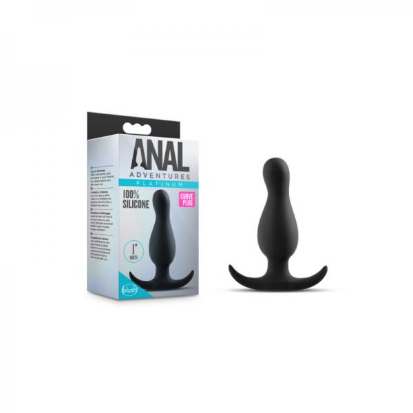 Anal Adventure Platinum Curve Plug Black Blush