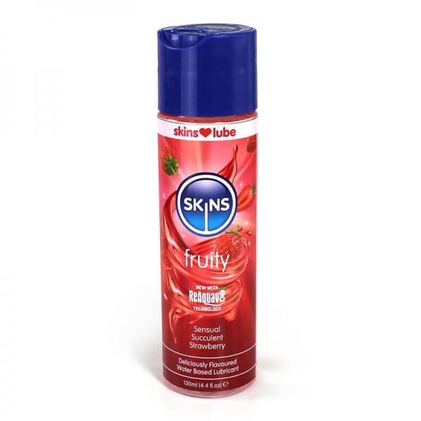 Skins Strawberry Water-based Lubricant 4 Oz. - Sexxxhive.com