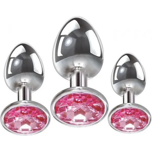 A&amp;e Pink Gem Anal Plug Set Adam & Eve