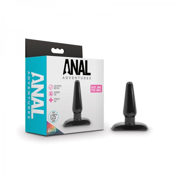 Anal Adventures - Basic Anal Plug - Small - Black Blush Novelties