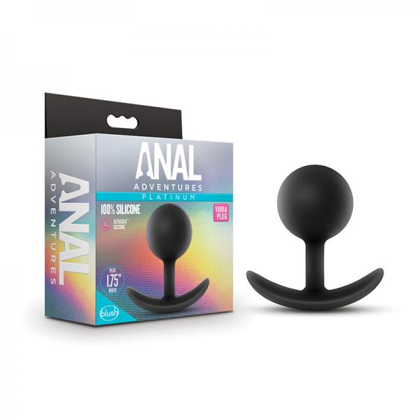 Anal Adventures Platinum - Silicone Vibra Plug - Black Blush Novelties