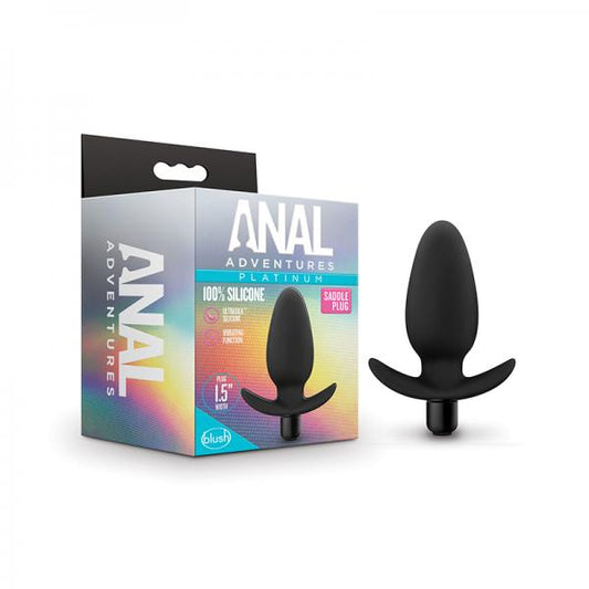 Anal Adventures Platinum- Silicone Saddle Plug- Black Blush Novelties