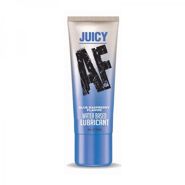 Juicy Af Water-based Lube - Blue Raspberry 4 Oz - Sexxxhive.com