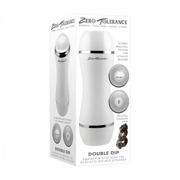 Zt Double Dip With Pleasure Ring White Evolved Novelties