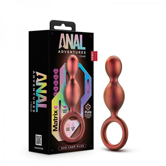 Anal Adventures Matrix Duo Loop Plug Copper Blush Novelties