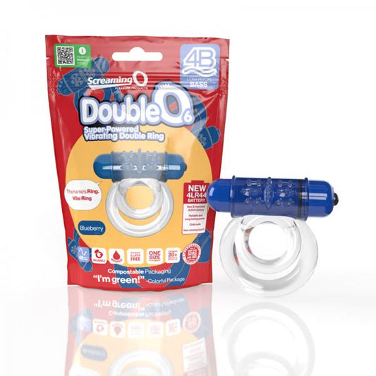 Screaming O 4b Doubleo 6 Vibrating Double Cockring Blueberry Screaming O