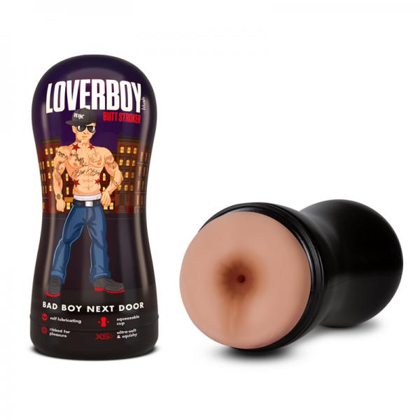 Loverboy Bad Boy Next Door Self-lubricating Anal Stroker Beige Vee International Inc.