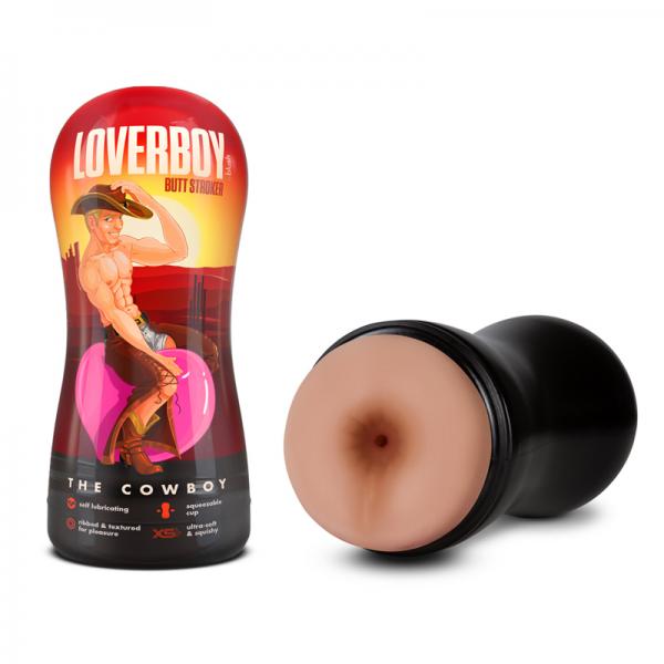 Loverboy The Cowboy Self-lubricating Anal Stroker Beige Vee International Inc.