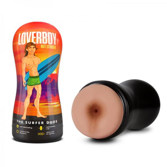 Loverboy The Surfer Dude Self-lubricating Anal Stroker Beige Vee International Inc.