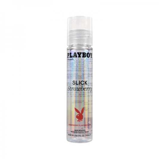 Playboy Slick Flavored Water-based Lubricant Strawberry 1 Oz. Evolved Novelties