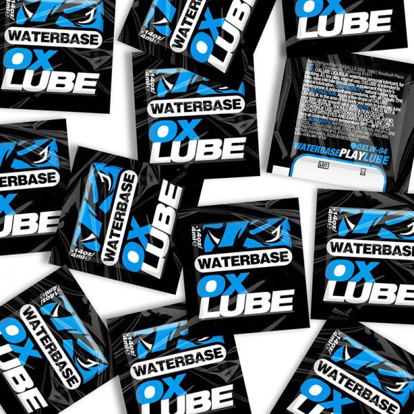 Oxballs Liquislik Waterbase Oxlube Singlet 50/bag Blue Ox Designs, Oxballs