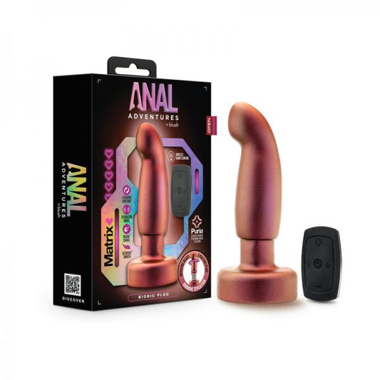 Anal Adventures Matrix Bionic Plug Cosmic With Remote Copper Vee International Inc.