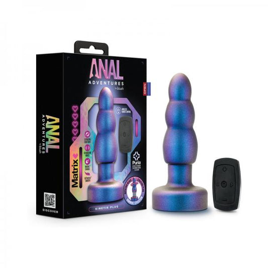 Anal Adventures Matrix Kinetik Plug With Remote Space Age Blue Vee International Inc.