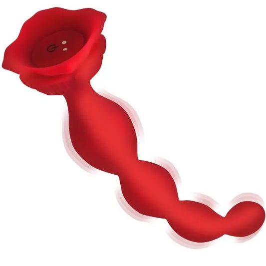 9x Beaded Bloom Silicone Rose Vibrator XR Brands