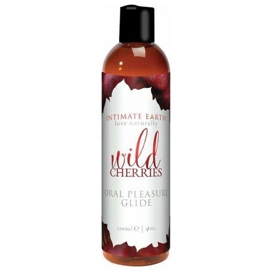 Intimate Earth Oral Pleasure Glide Wild Cherries 4oz - Sexxxhive.com