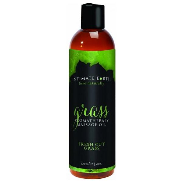 Intimate Earth Grass Massage Oil 4oz - Sexxxhive.com